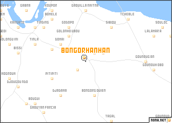 map of Bongor Hanhan