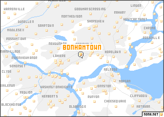 map of Bonhamtown