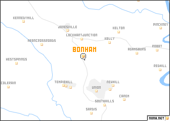 map of Bonham