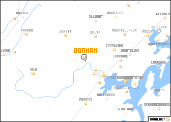 map of Bonham
