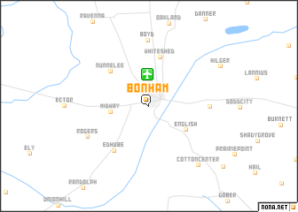map of Bonham