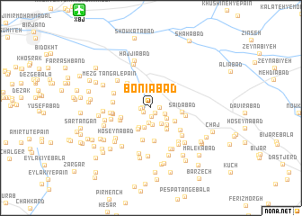 map of Bonīābād