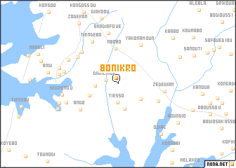 map of Bonikro