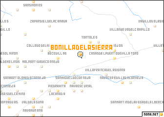 map of Bonilla de la Sierra