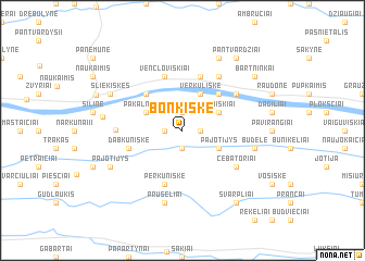 map of Bonkiškė