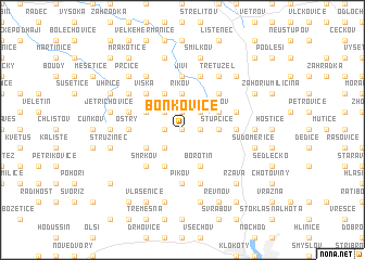 map of Bonkovice