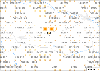 map of Boňkov