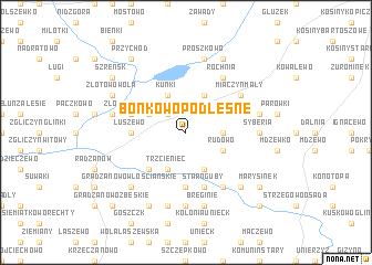 map of Bońkowo Podleśne