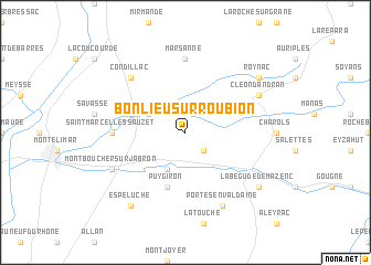 map of Bonlieu-sur-Roubion