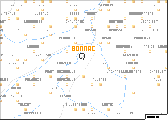 map of Bonnac