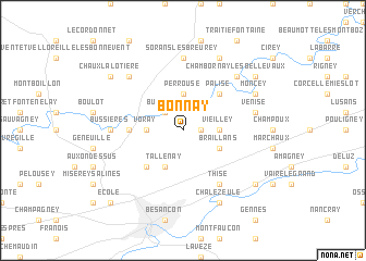 map of Bonnay