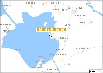 map of Bonneau Beach