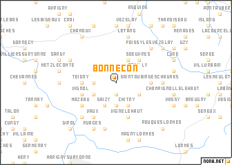 map of Bonneçon
