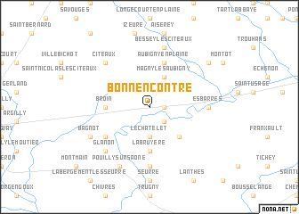 map of Bonnencontre