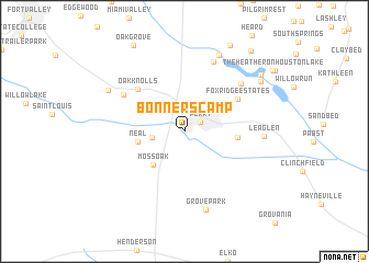 map of Bonners Camp