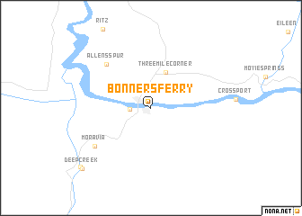 map of Bonners Ferry