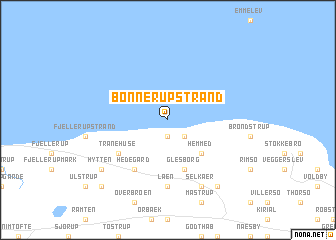 map of Bønnerup Strand