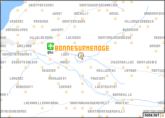 map of Bonne-sur-Ménoge
