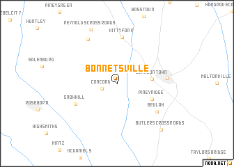 map of Bonnetsville