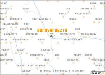 map of Bonnyapuszta