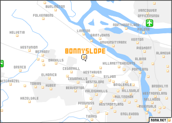 map of Bonny Slope