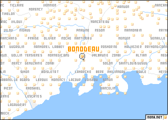 map of Bonodeau