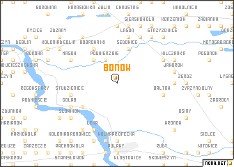 map of Bonów