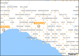 map of Bon Pas