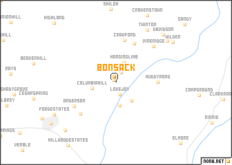 map of Bonsack