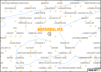 map of Bonsmoulins