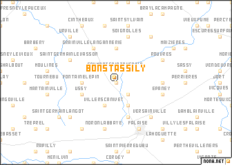 map of Bons-Tassily