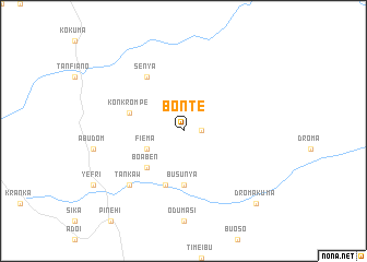 map of Bonte