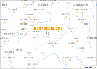 map of Bontoc Colony