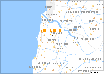 map of Bontomanai