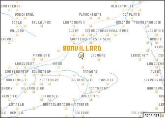 map of Bonvillard