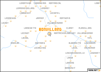 map of Bonvillard