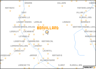 map of Bonvillard