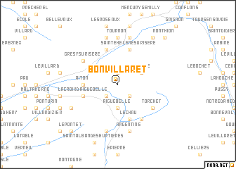 map of Bonvillaret