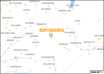 map of Bonyādābād