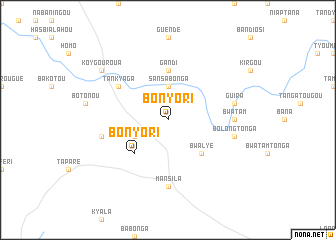 map of Bonyori