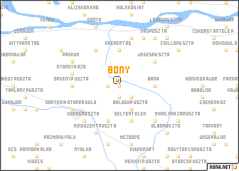 map of Bőny