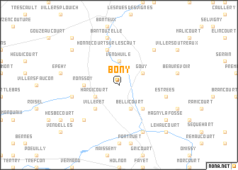 map of Bony