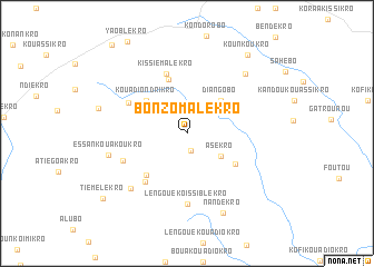 map of Bonzo-Malékro