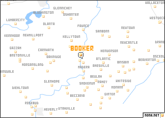 map of Booker