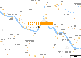 map of Boonesborough