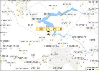 map of Boones Creek