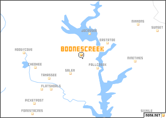 map of Boones Creek