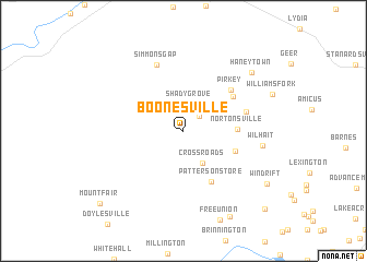 map of Boonesville