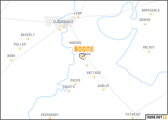 map of Boone