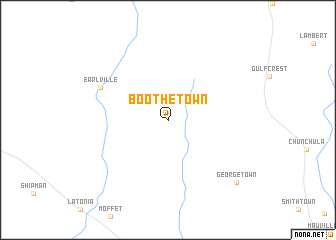 map of Boothetown